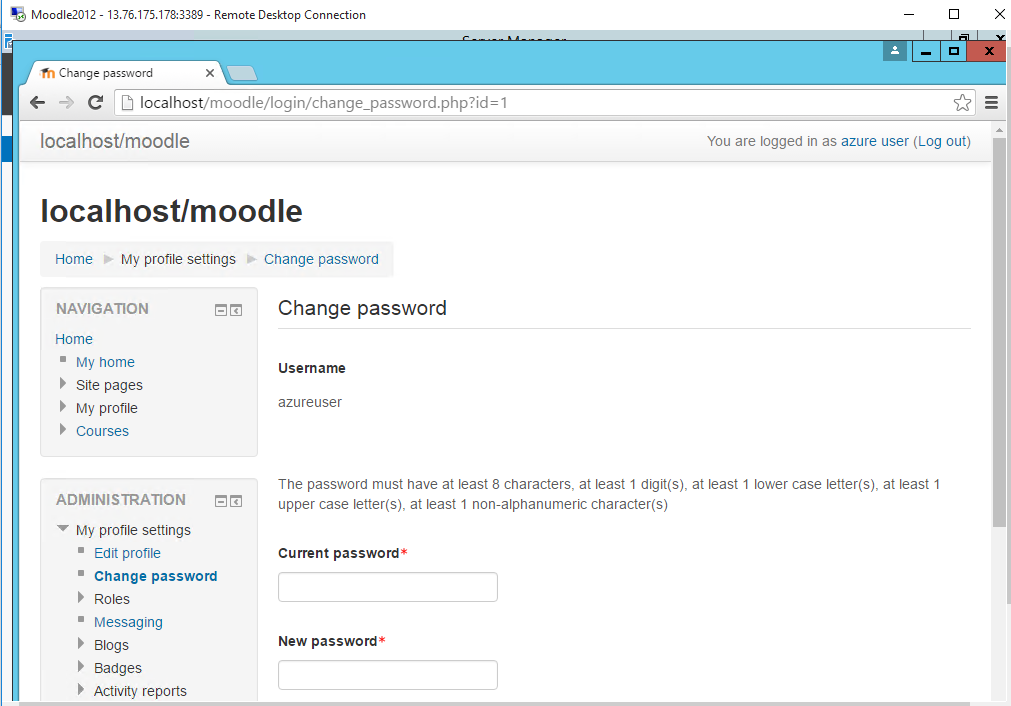 change password 