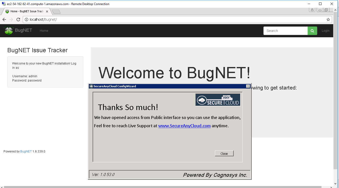 bugnet on cloud