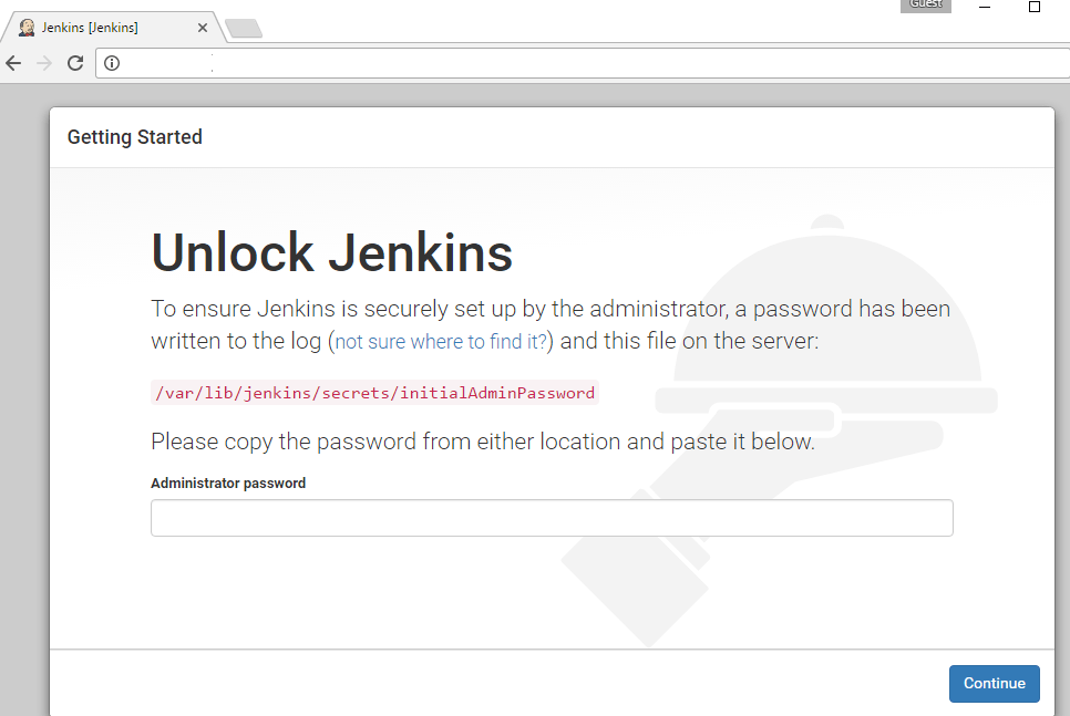 unlock jenkins
