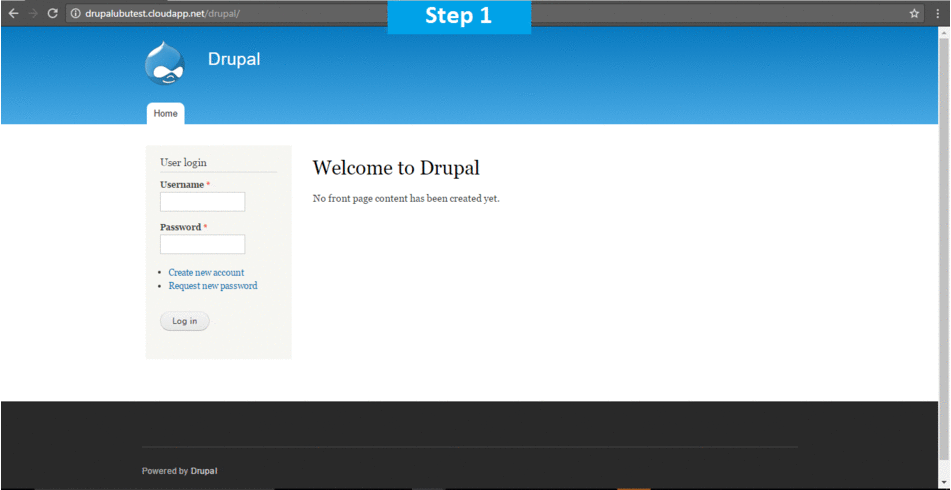 installation tutorial for drupal 8.2.7 on cloud on awz azure google cloud