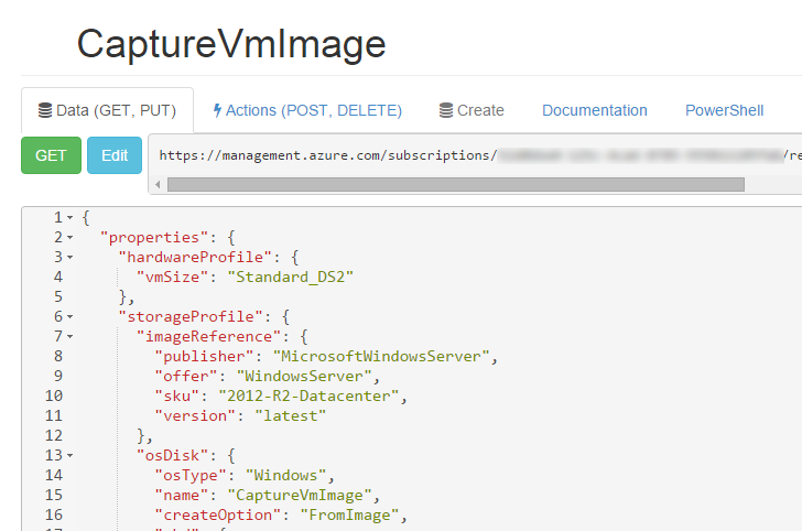 VirtualMachineInARMExplorer